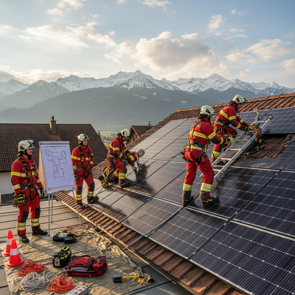 Solaranlage auf Schweizer Hausdach