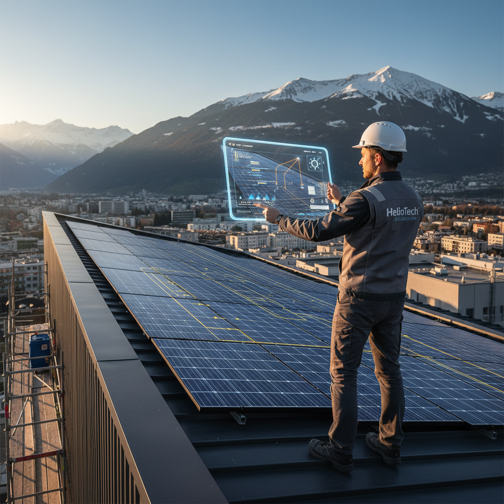 Solarpanels auf Einfamilienhaus in der Schweiz